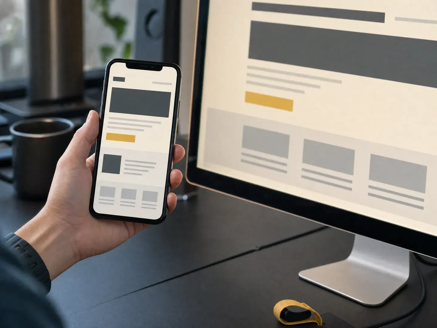 Een technische pagina-aanpassing wordt met een scherm en controlelijst hertest