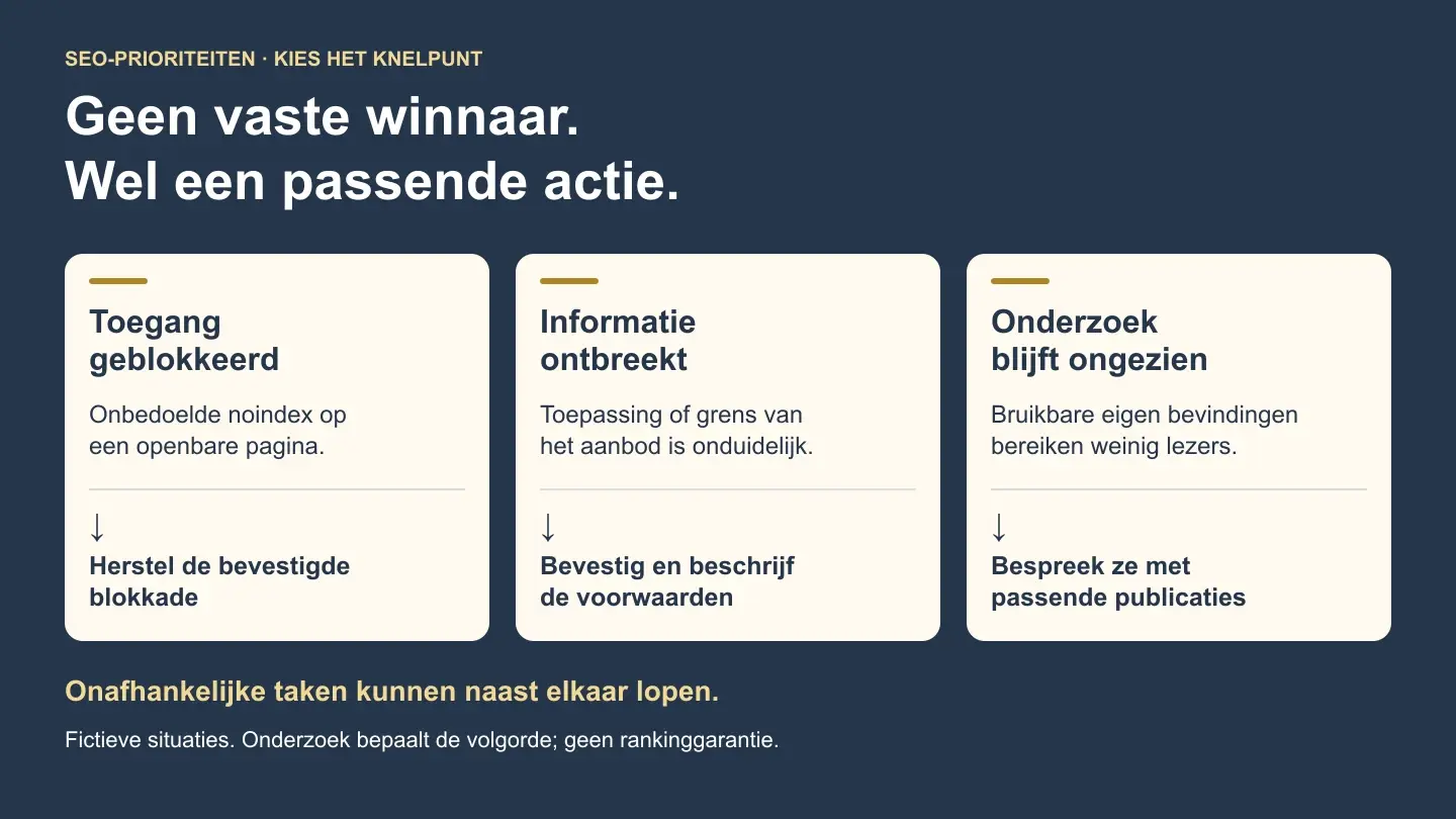 Techniek, content of links: waar begin je met SEO?