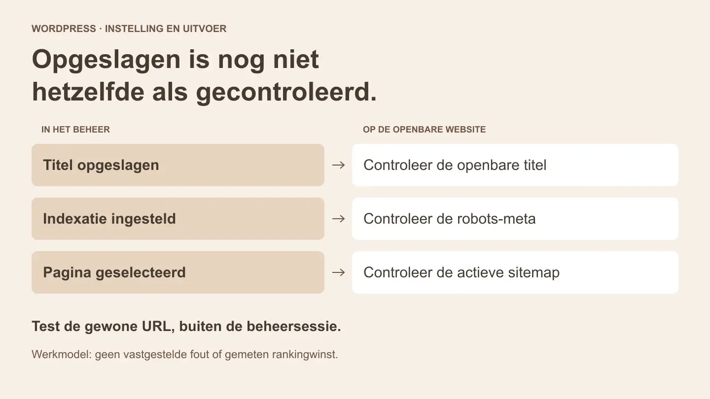 WordPress SEO: instellingen, inhoud en uitvoer controleren