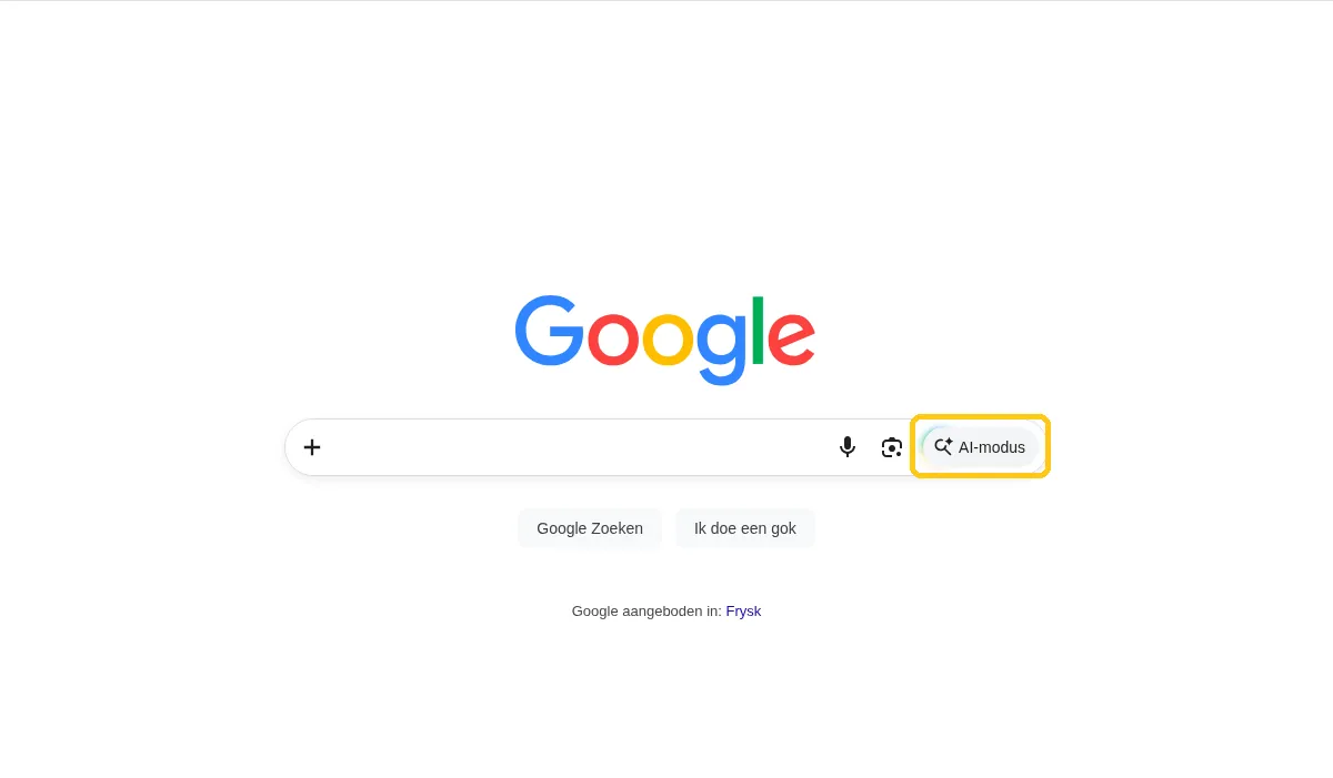 AI-modus kiezen in Google Zoeken