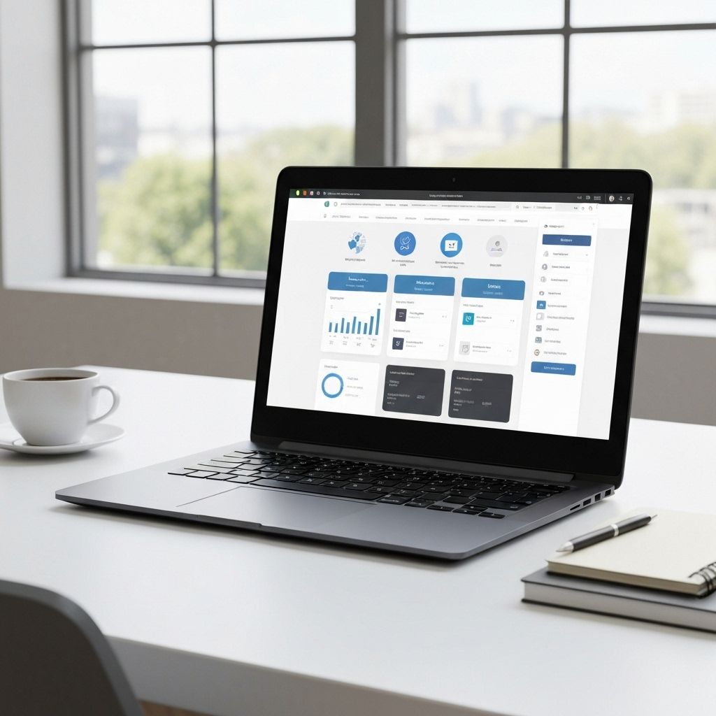 Computer met WordPress website dashboard